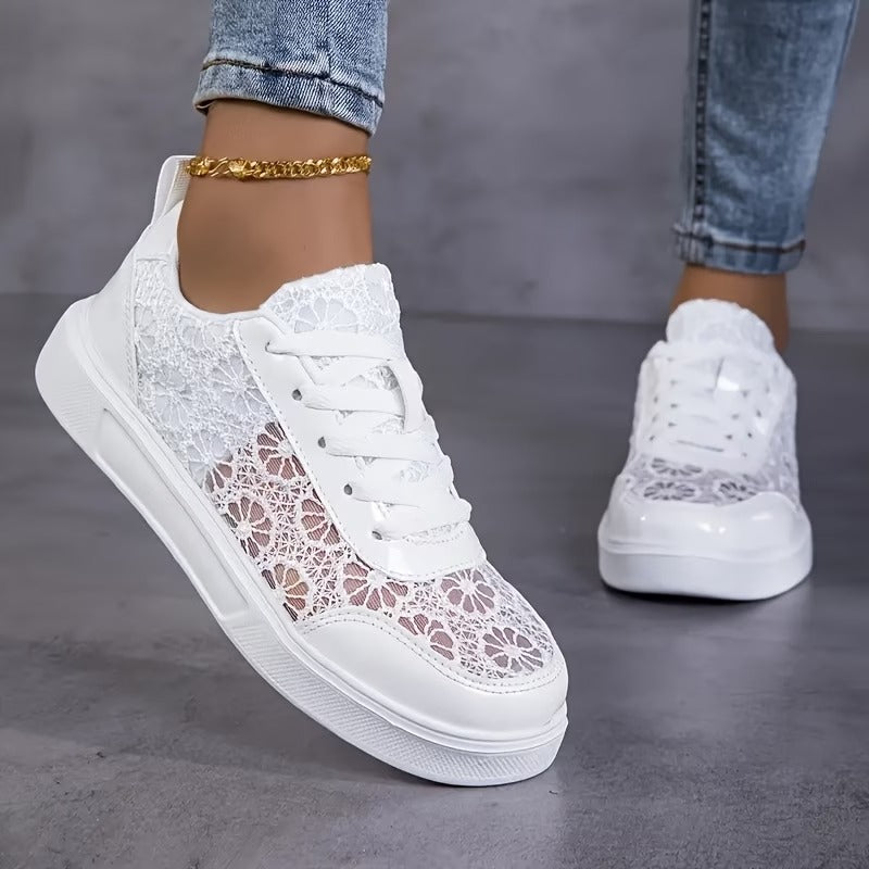 Regina | Tenis de encaje floral