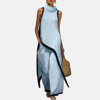 Ilaria | Conjunto minimalista de túnica larga y pantalón ancho