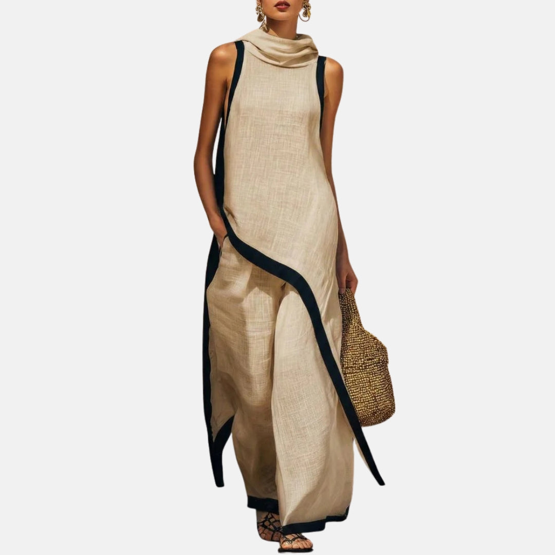 Ilaria | Conjunto minimalista de túnica larga y pantalón ancho
