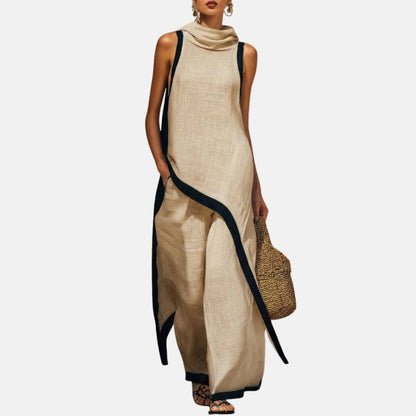 Ilaria | Conjunto minimalista de túnica larga y pantalón ancho