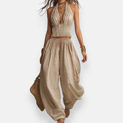 Inaya | Conjunto bohemio de espalda descubierta