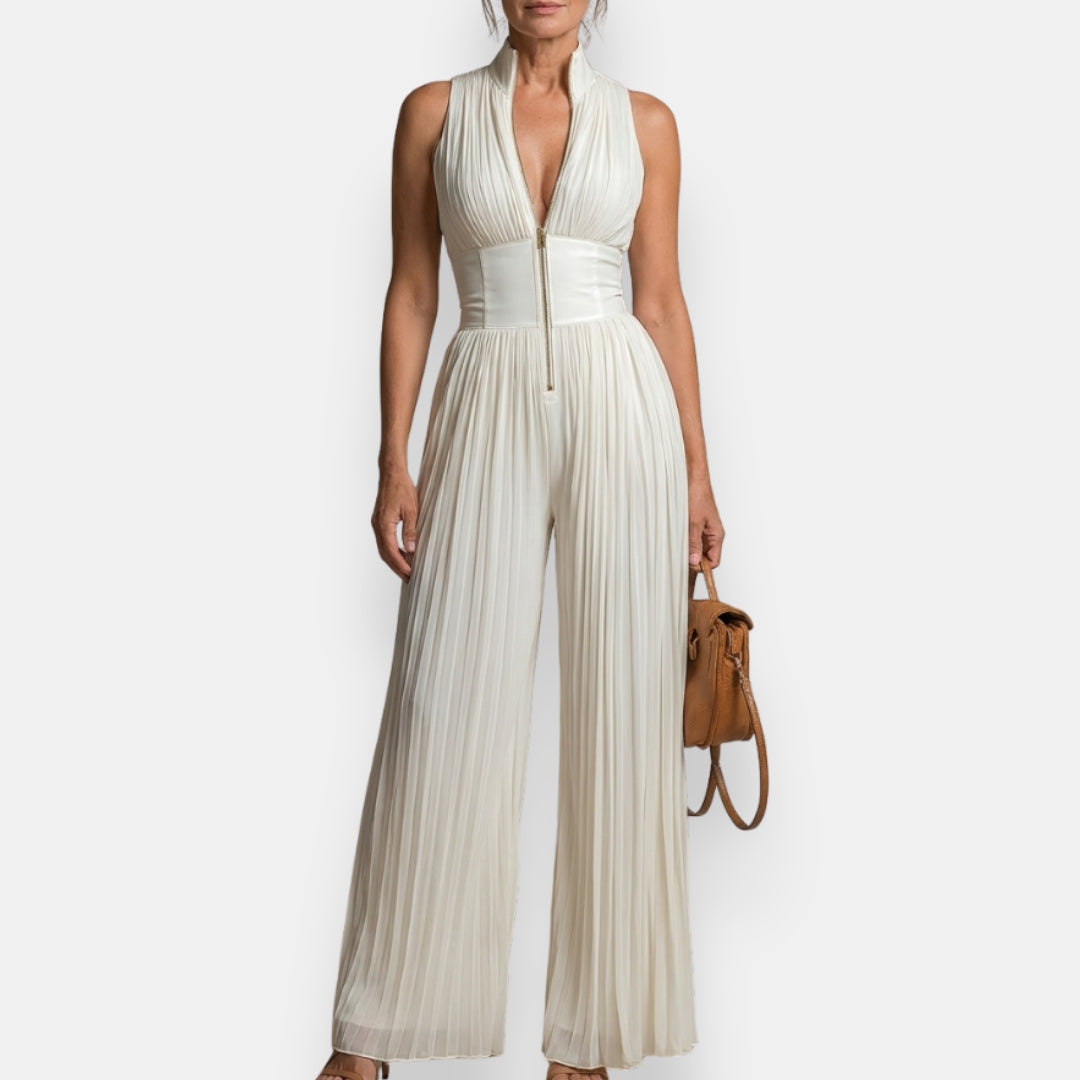 Ginevra  | Mono plisado elegante sin mangas