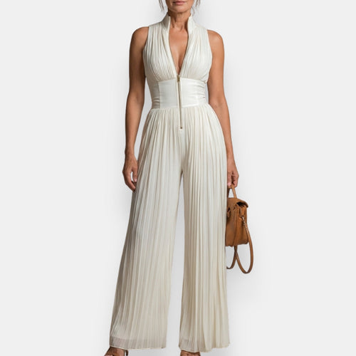 Ginevra  | Mono plisado elegante sin mangas