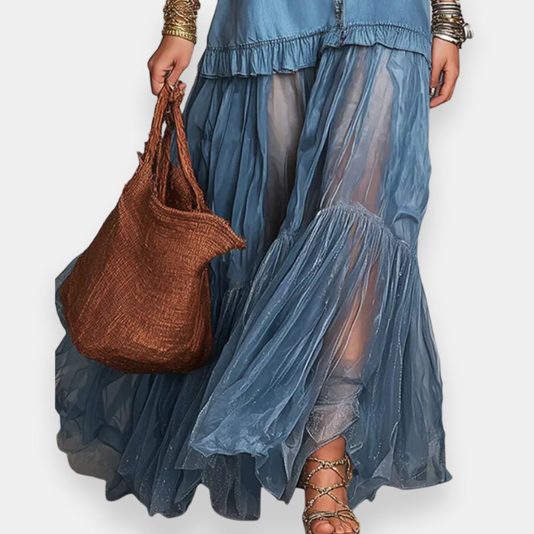 Maelys | Vestido largo boho con volantes