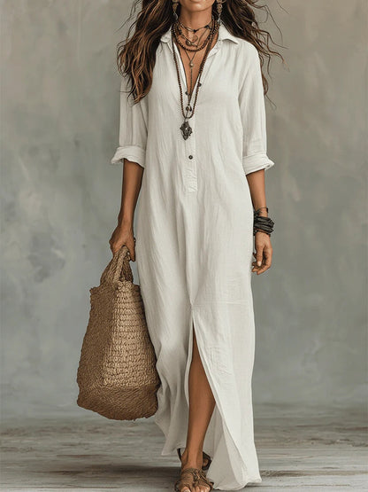 Pistoia | Vestido Maxi Largo con Botones