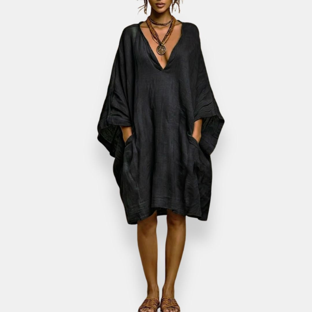 Adara | Vestido Holgado con Escote