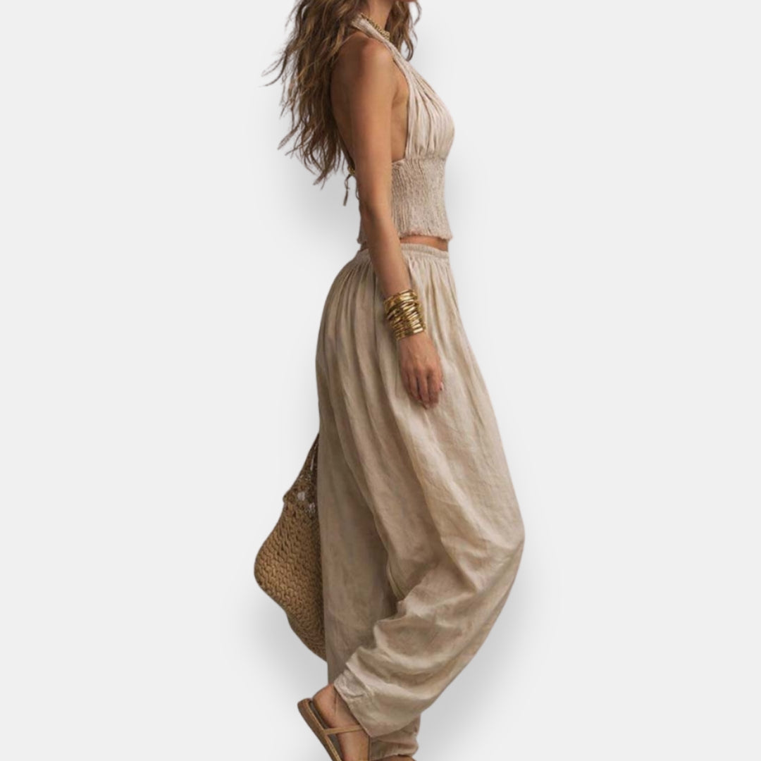 Inaya | Conjunto bohemio de espalda descubierta