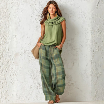 Marisela | Conjunto boho con cuello drapeado