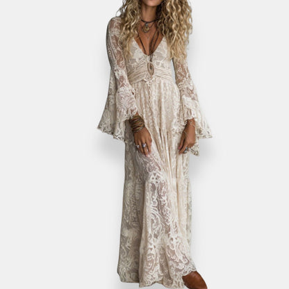 Ximena - Vestido largo boho de encaje