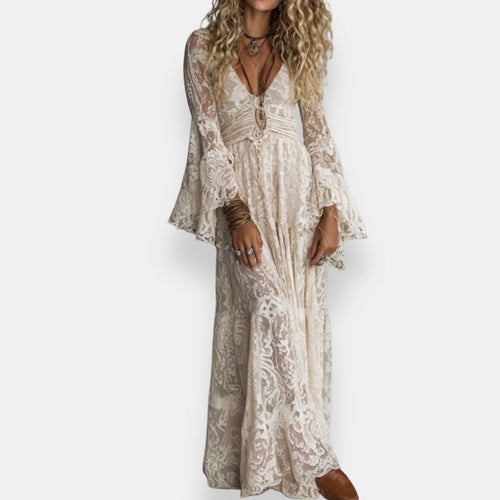 Ximena - Vestido largo boho de encaje