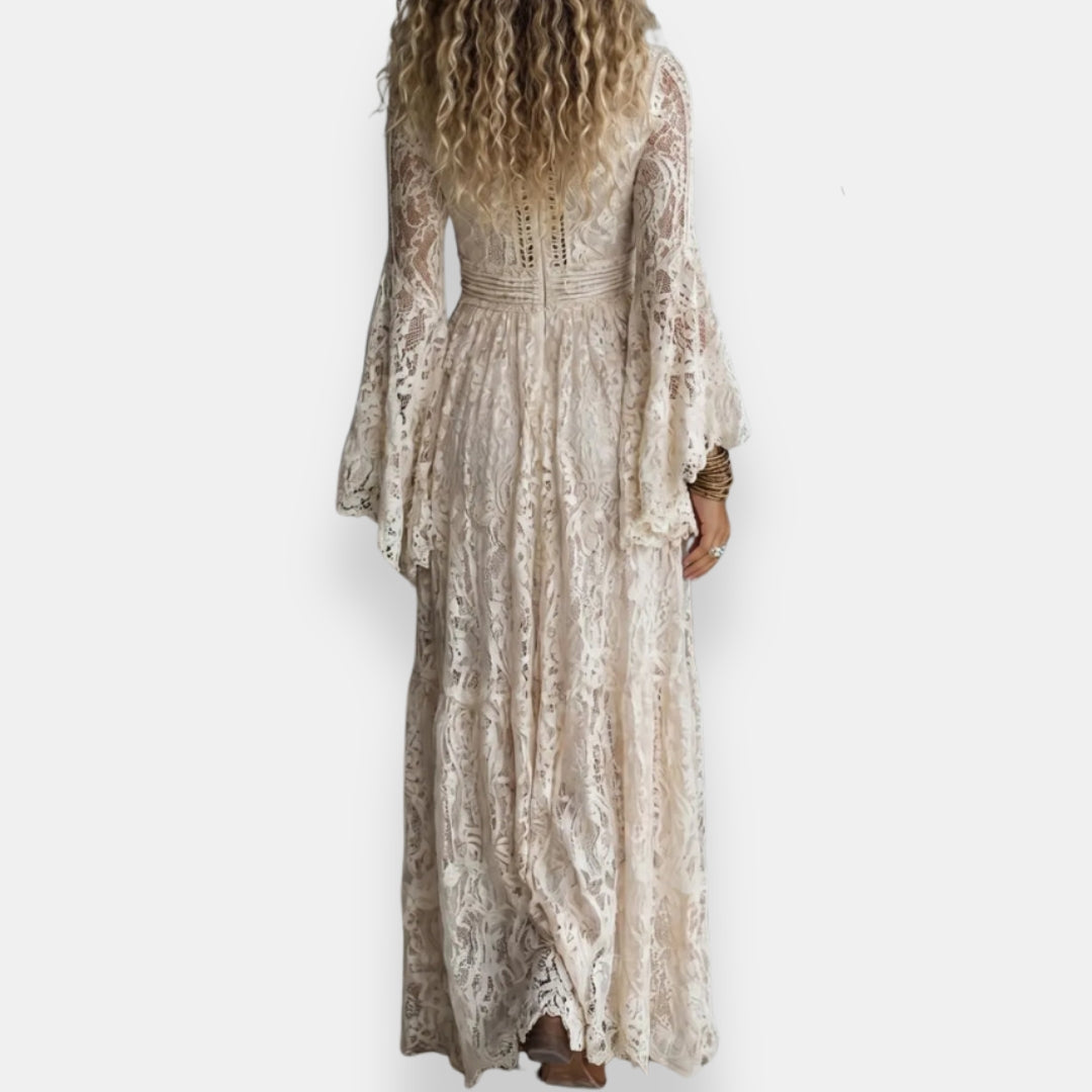 Ximena - Vestido largo boho de encaje