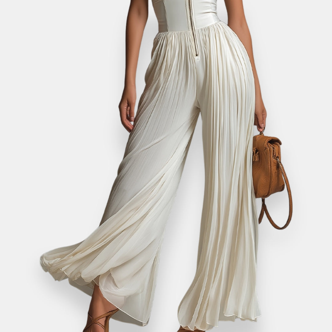 Ginevra  | Mono plisado elegante sin mangas