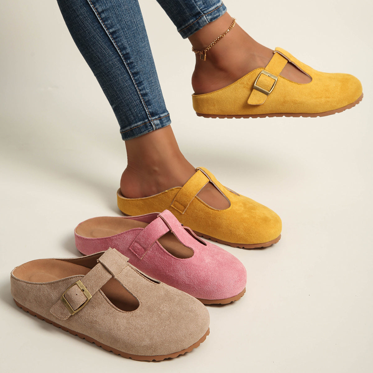 Soléa | Zuecos Cómodos con Hebilla Minimalista