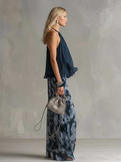 Élise | Conjunto elegante y ligero con top fluido y pantalón ancho