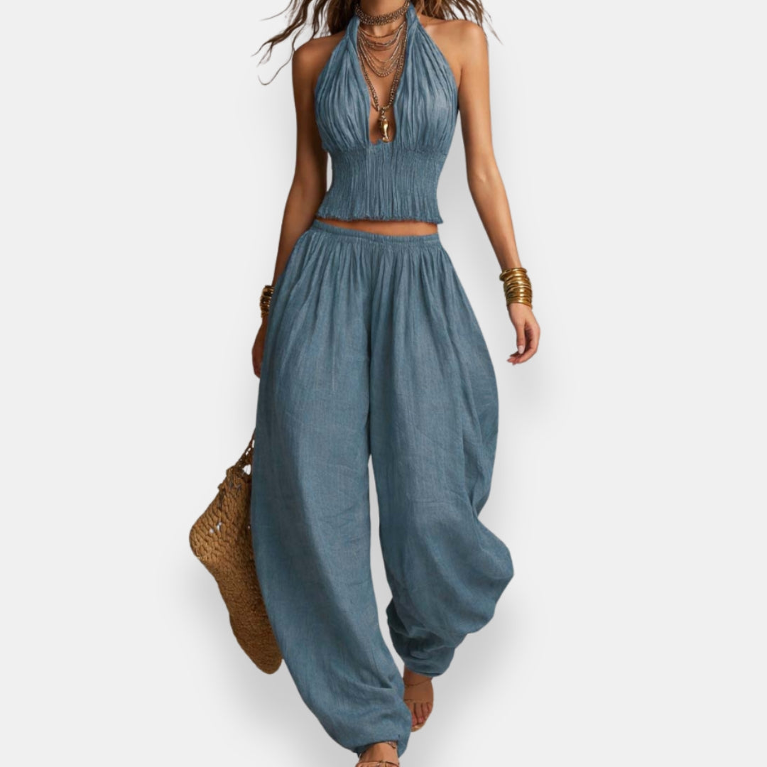 Inaya | Conjunto bohemio de espalda descubierta