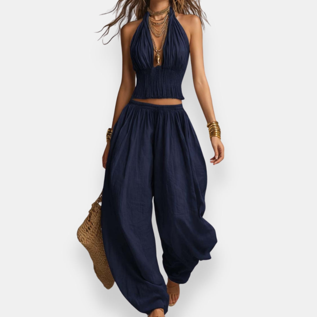 Inaya | Conjunto bohemio de espalda descubierta