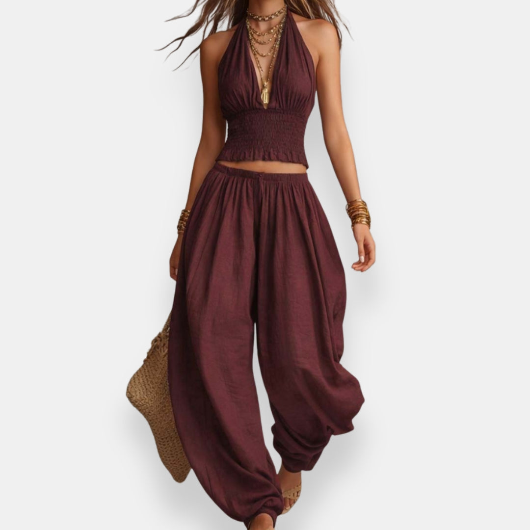 Inaya | Conjunto bohemio de espalda descubierta