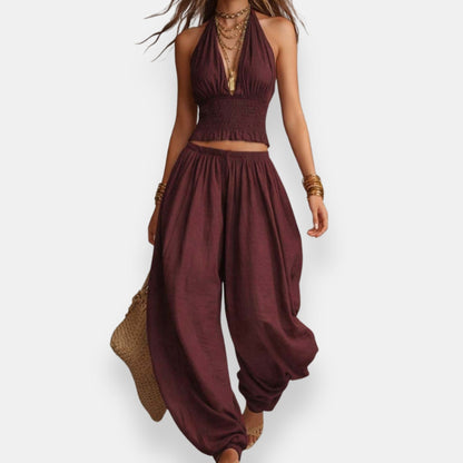 Inaya | Conjunto bohemio de espalda descubierta
