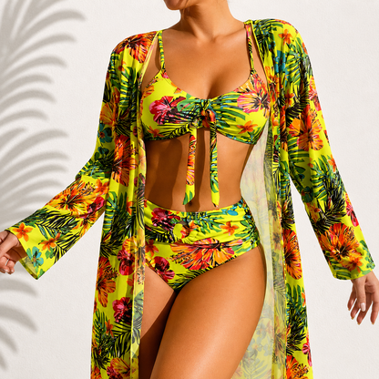 Mari | Bikini tropical elegante de 3 piezas