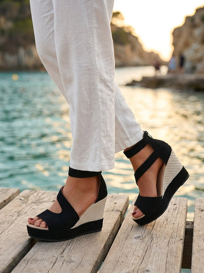 Monica | Cuña de Esparto para el Verano con Cremallera