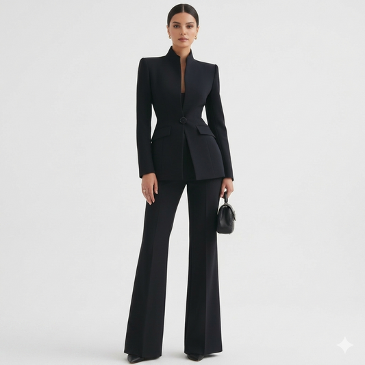 Georgina | Conjunto de blazer y pantalón de campana
