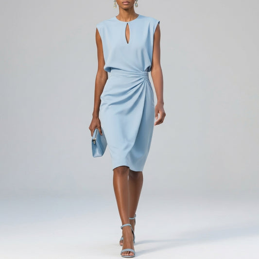 Ruca | Vestido Elegante Midi Drapeado