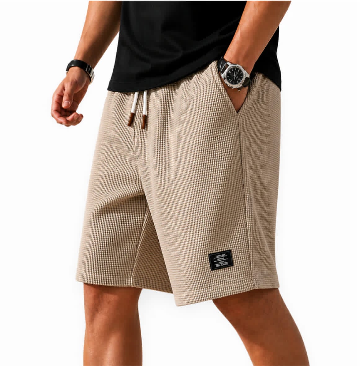 Bermudas Capri de Tejido Waffle