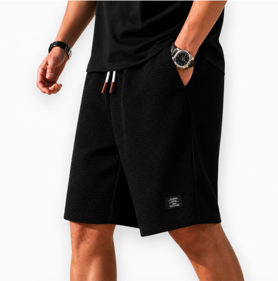 Bermudas Capri de Tejido Waffle