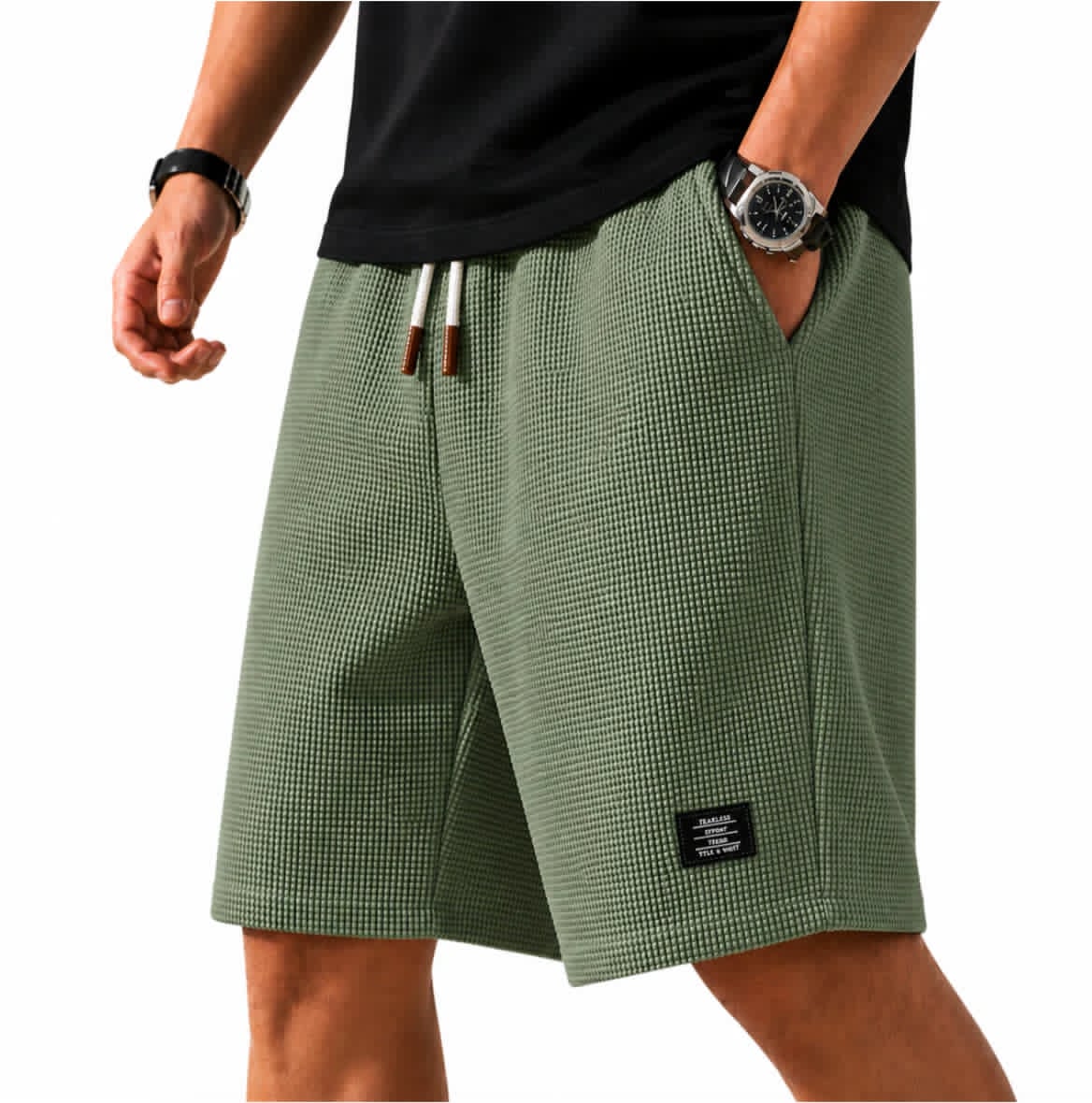 Bermudas Capri de Tejido Waffle