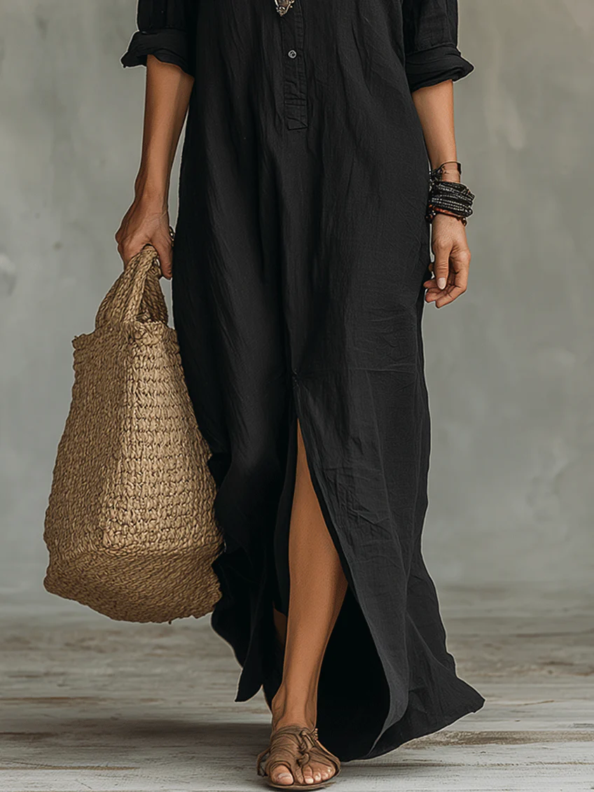 Pistoia | Vestido Maxi Largo con Botones