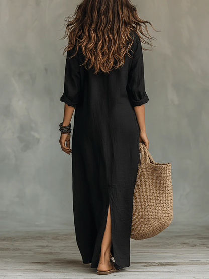 Pistoia | Vestido Maxi Largo con Botones