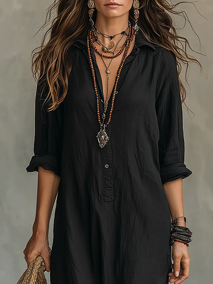 Pistoia | Vestido Maxi Largo con Botones