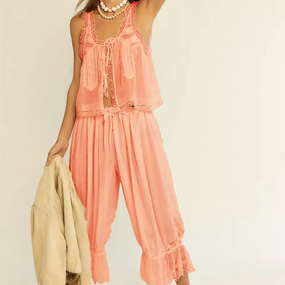 Leandra | Conjunto boho con detalles de crochet