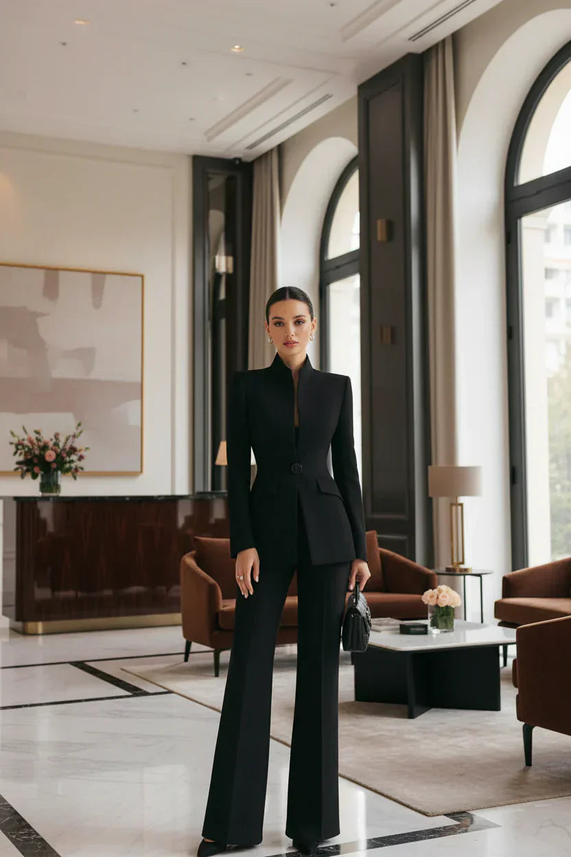 Georgina | Conjunto de blazer y pantalón de campana
