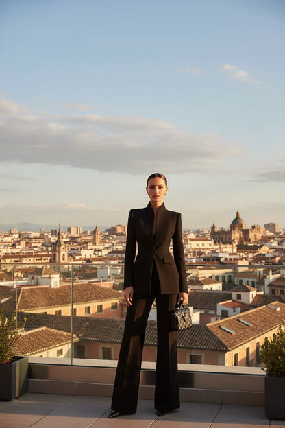 Georgina | Conjunto de blazer y pantalón de campana