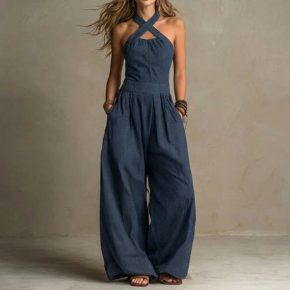 Bianca - Mono boho con escote cruzado elegante