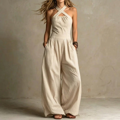 Bianca - Mono boho con escote cruzado elegante