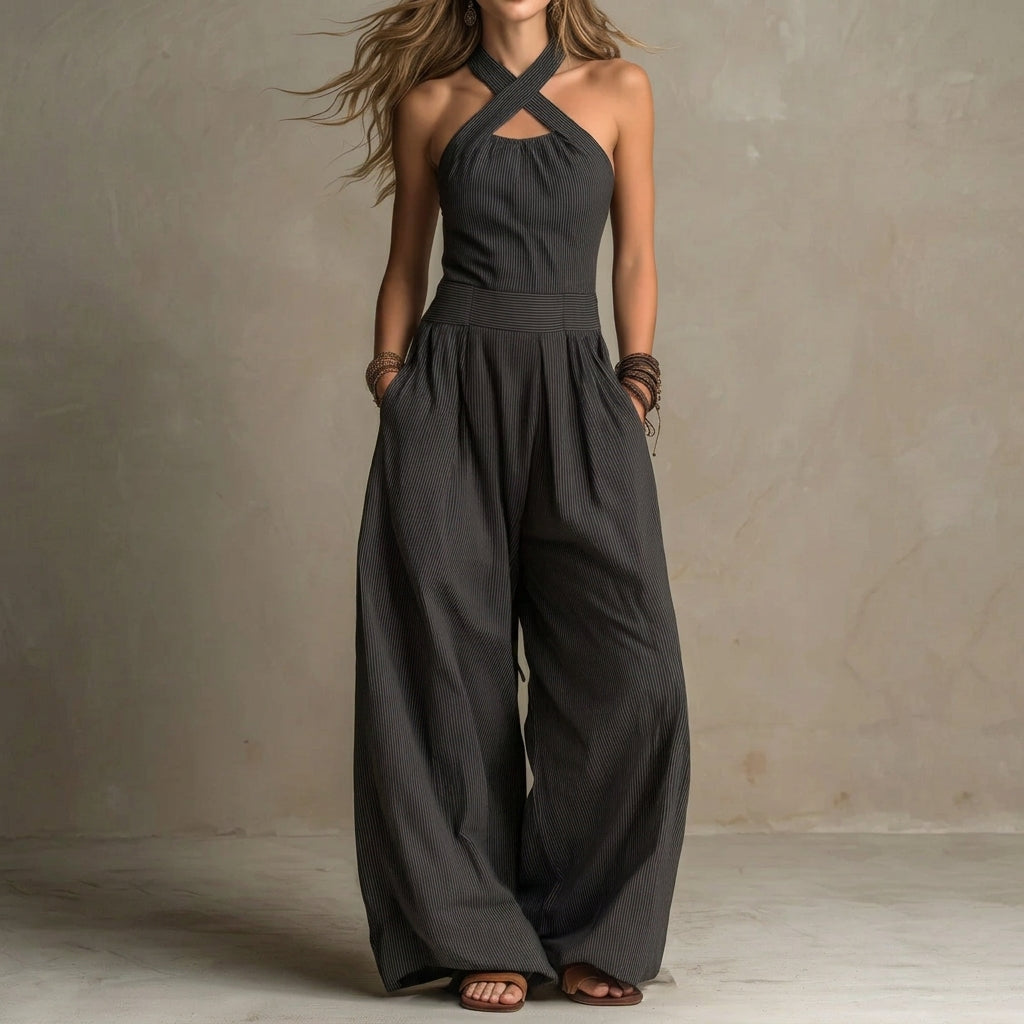 Bianca - Mono boho con escote cruzado elegante